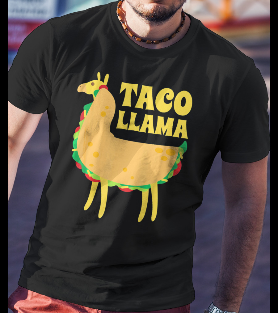 Taco Llama Animal Funny Mexican Cinco De Mayo T-Shirt