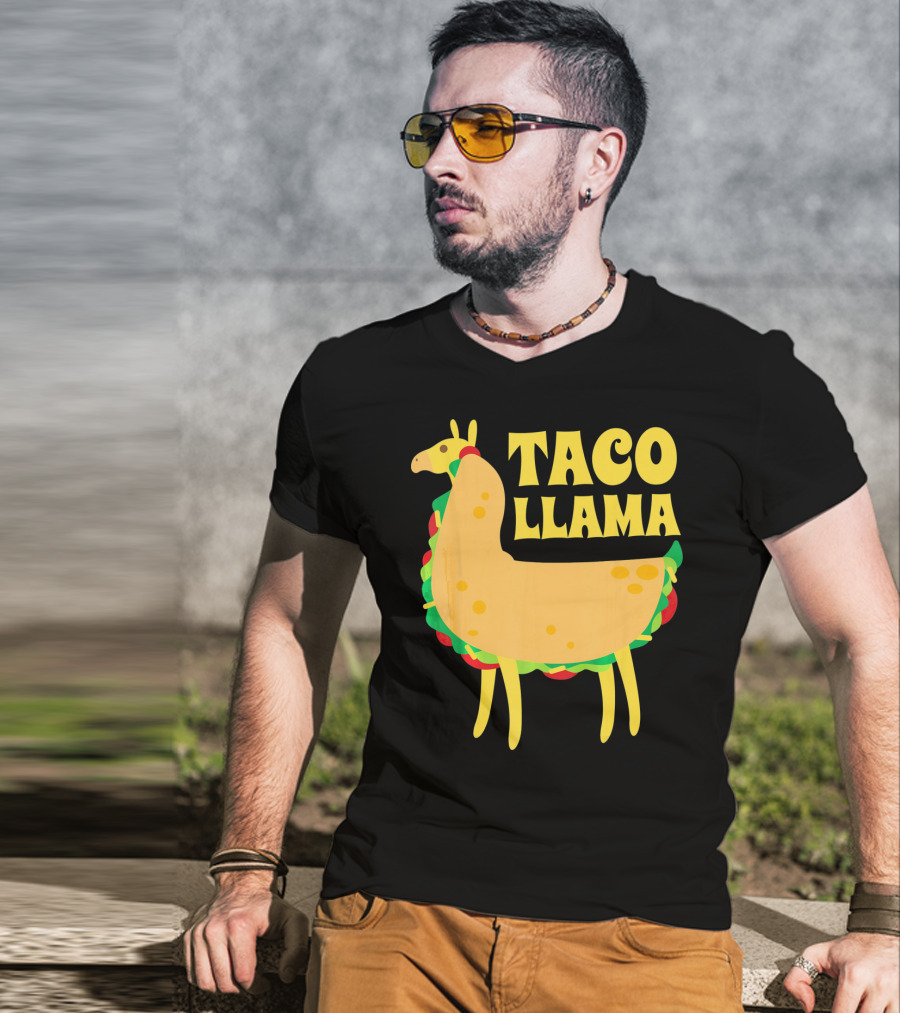Taco Llama Animal Funny Mexican Cinco De Mayo T-Shirt