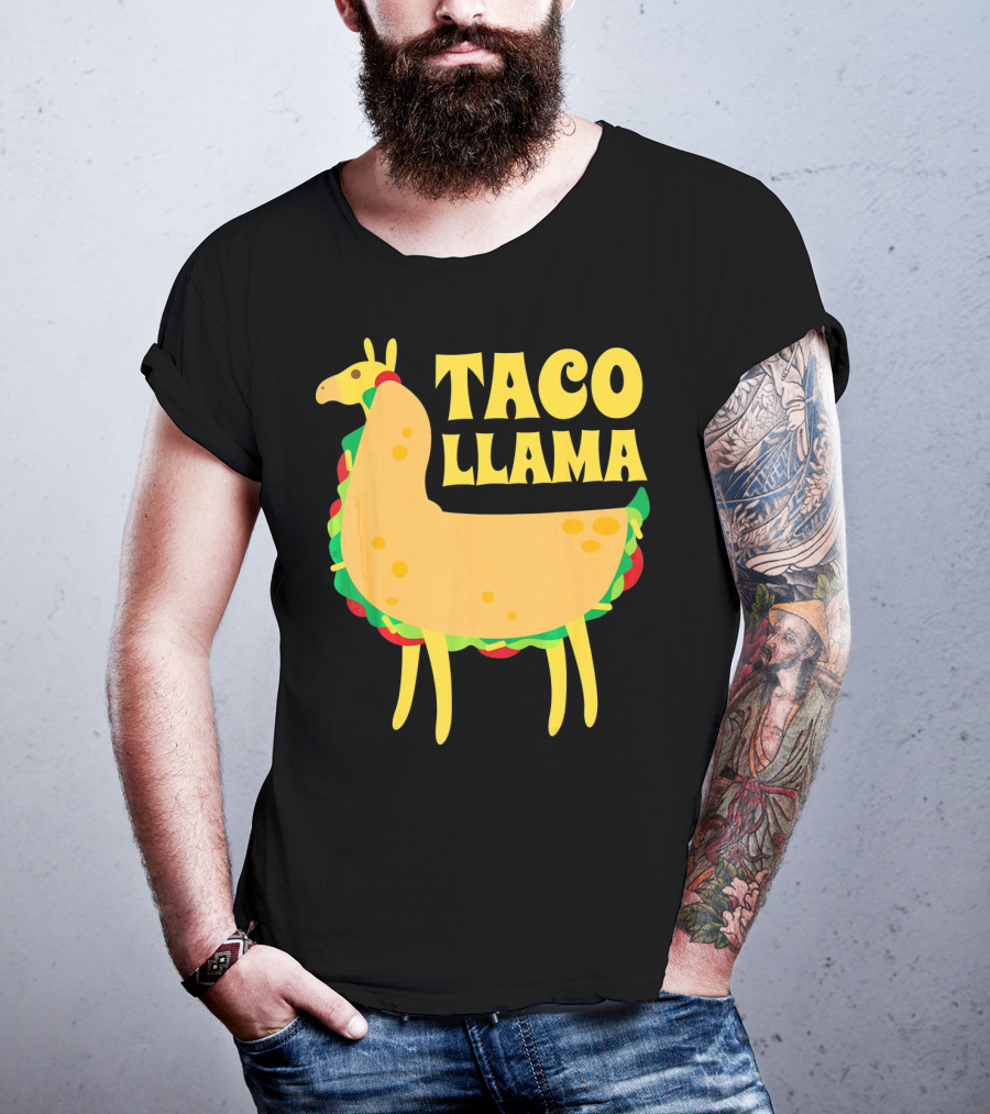 Taco Llama Animal Funny Mexican Cinco De Mayo T-Shirt