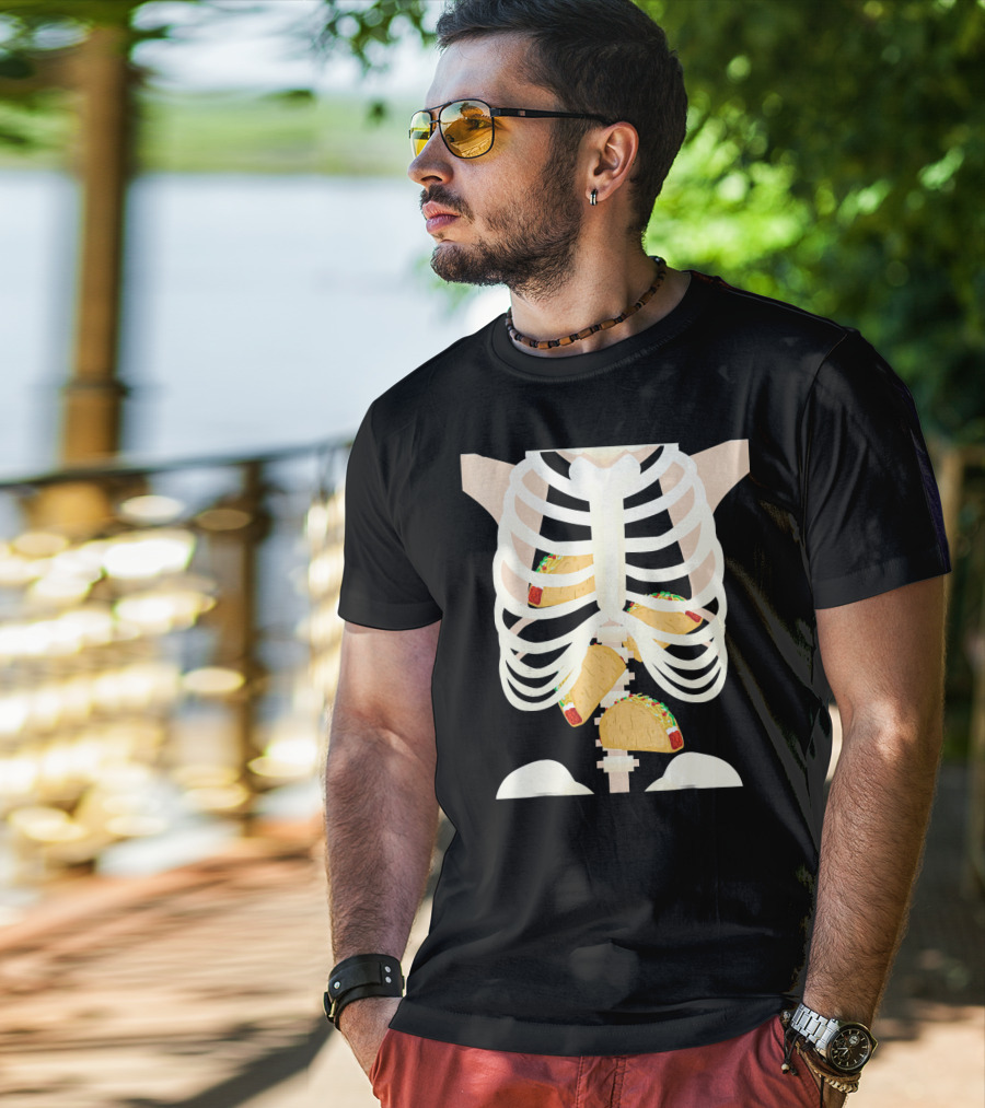 Funny Taco Skeleton Halloween T-Shirt