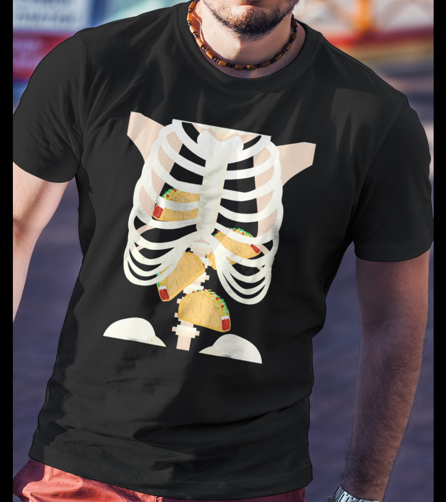 Funny Taco Skeleton Halloween T-Shirt