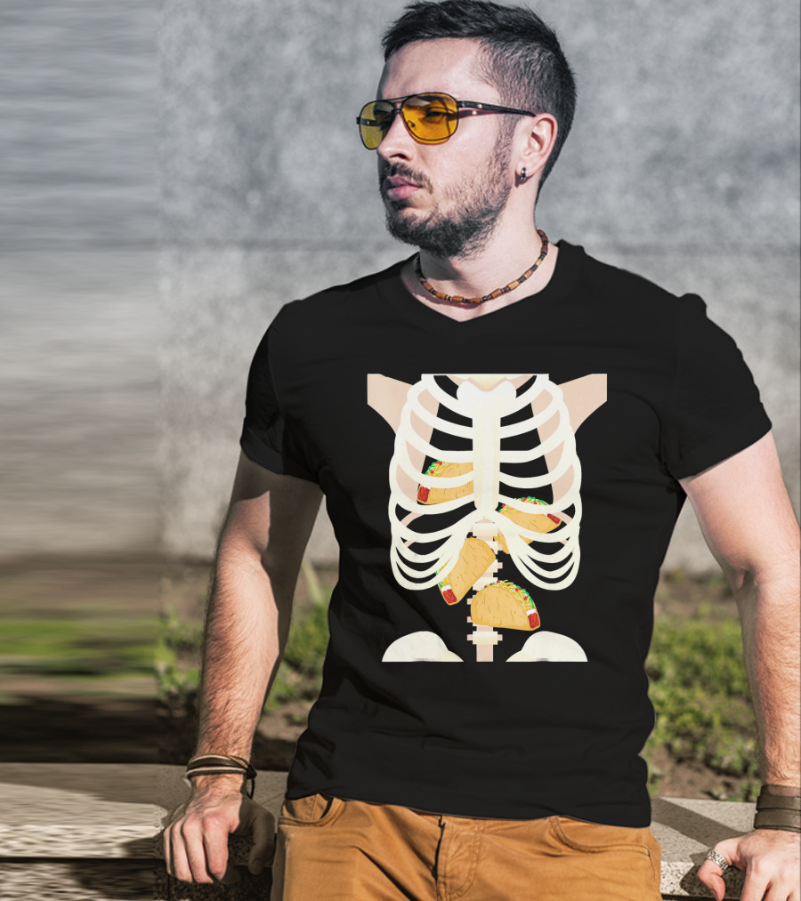 Funny Taco Skeleton Halloween T-Shirt