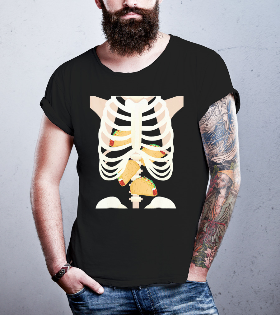 Funny Taco Skeleton Halloween T-Shirt