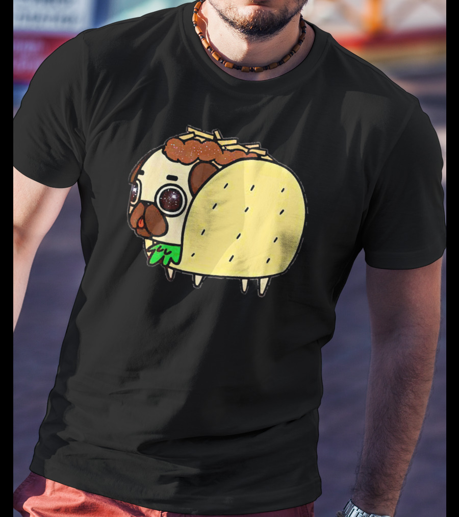 Funny Pug Taco Fusion With Toppings T-Shirt