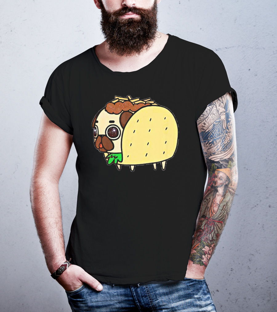 Funny Pug Taco Fusion With Toppings T-Shirt