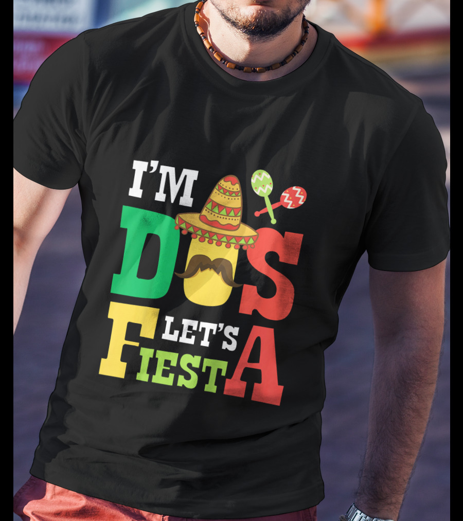 I'm Dos Let's Fiesta 2nd Birthday Taco Hat Maracas T-Shirt