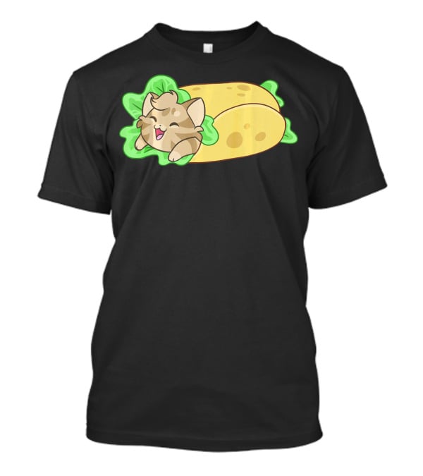 Soft Taco Shell Cat Cozy Wrap T-Shirt