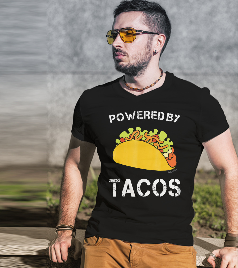 Powered By Tacos Funny Taco Lumowell T-Shirt