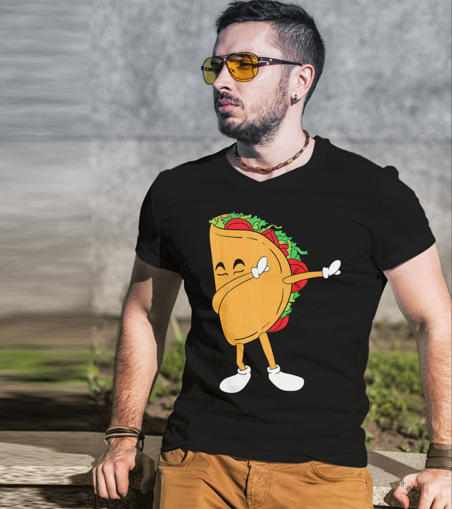 Dabbing Taco Mexico Funny Mexican Food T-Shirt