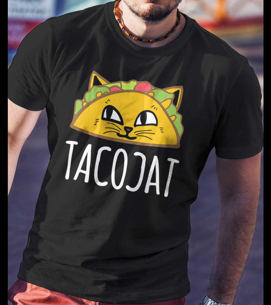 Tacocat Cute Cat And Taco Palindrome T-Shirt