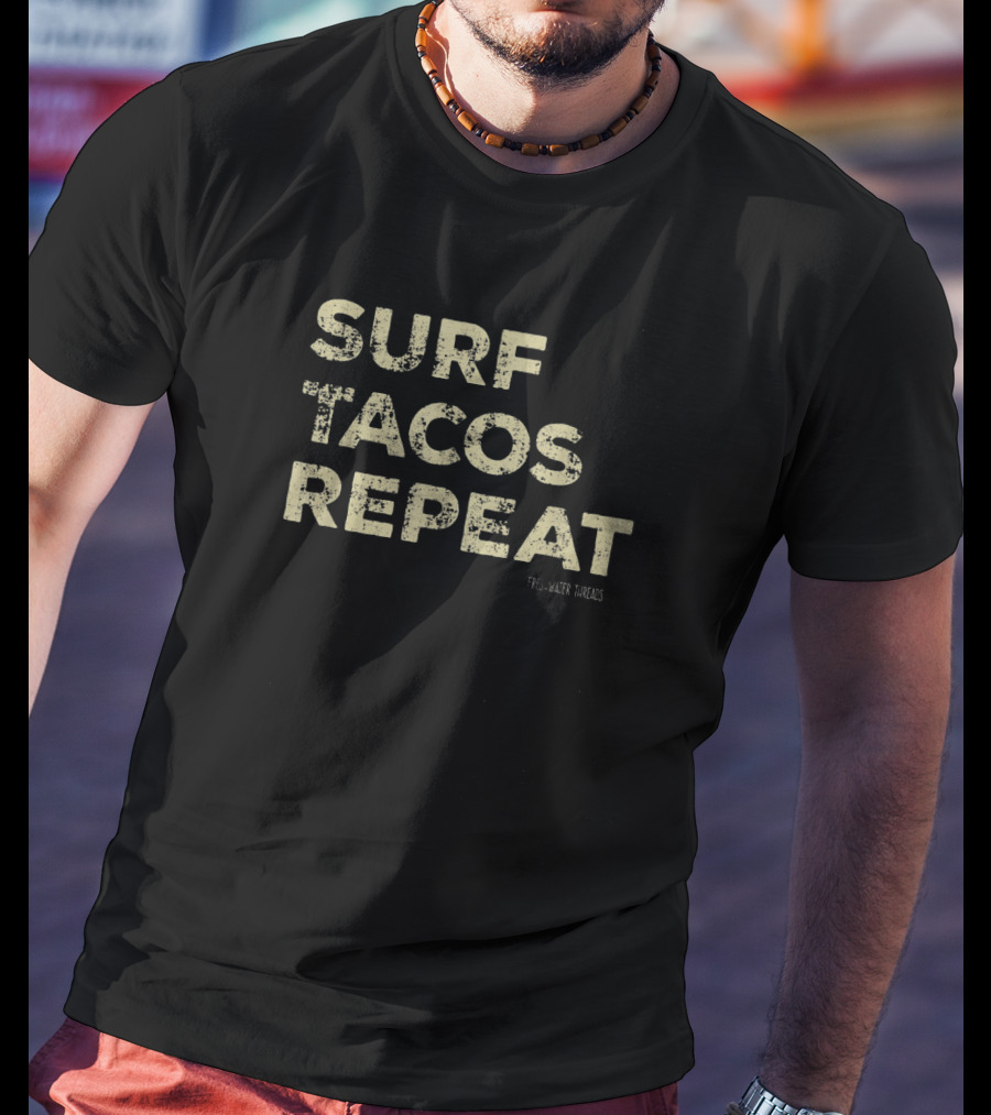Surf Tacos Repeat PB Water Threads T-Shirt