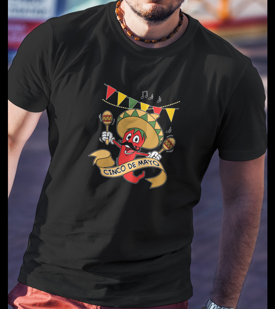 Cinco De Mayo Red Chili Shake Your Maracas Fiesta Party T-Shirt
