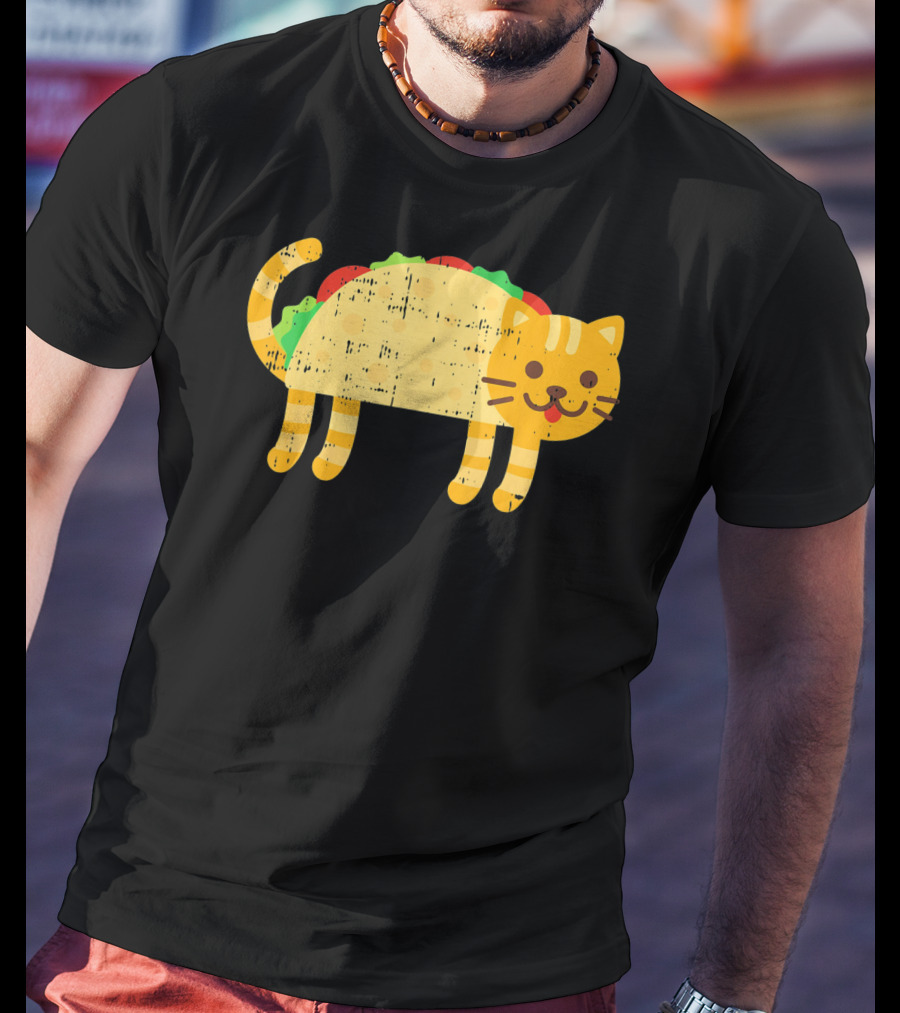 Taco Cat Kitty Kitten Funny Mexican Cinco De Mayo T-Shirt