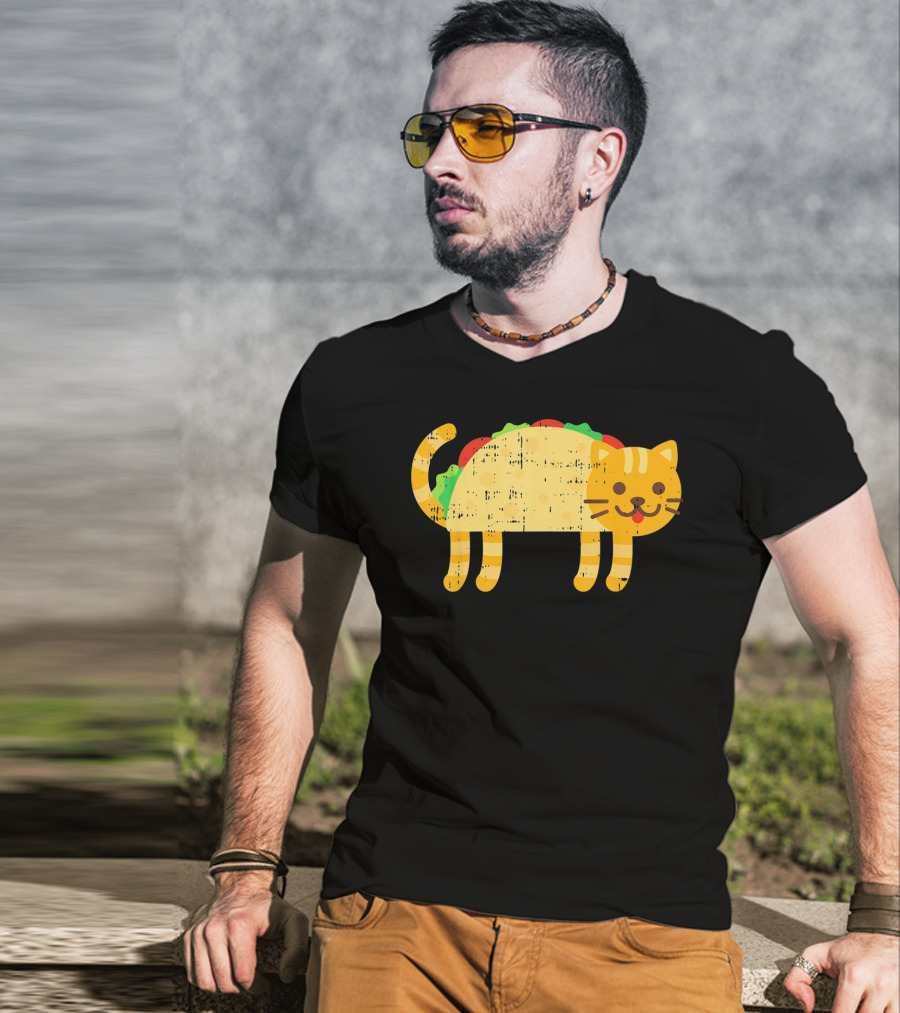 Taco Cat Kitty Kitten Funny Mexican Cinco De Mayo T-Shirt