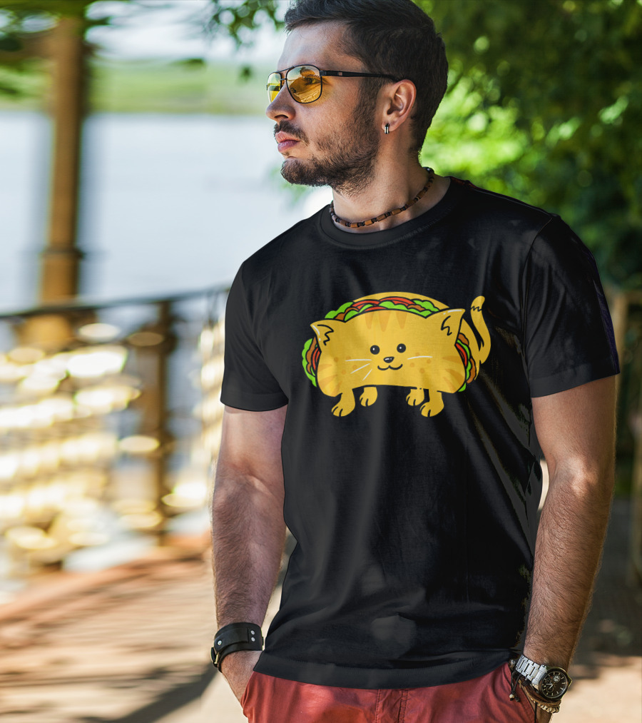 Cat Taco Roll Cute Animal Mashup T-Shirt