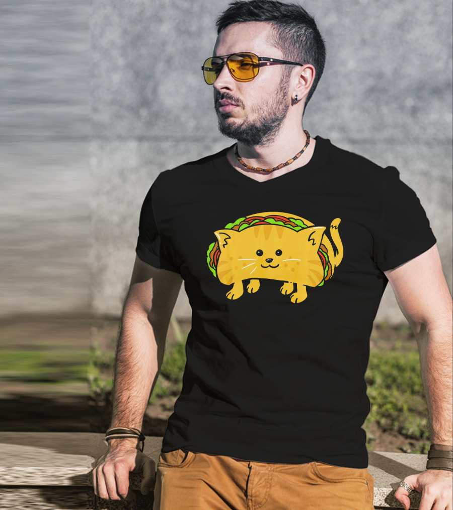 Cat Taco Roll Cute Animal Mashup T-Shirt