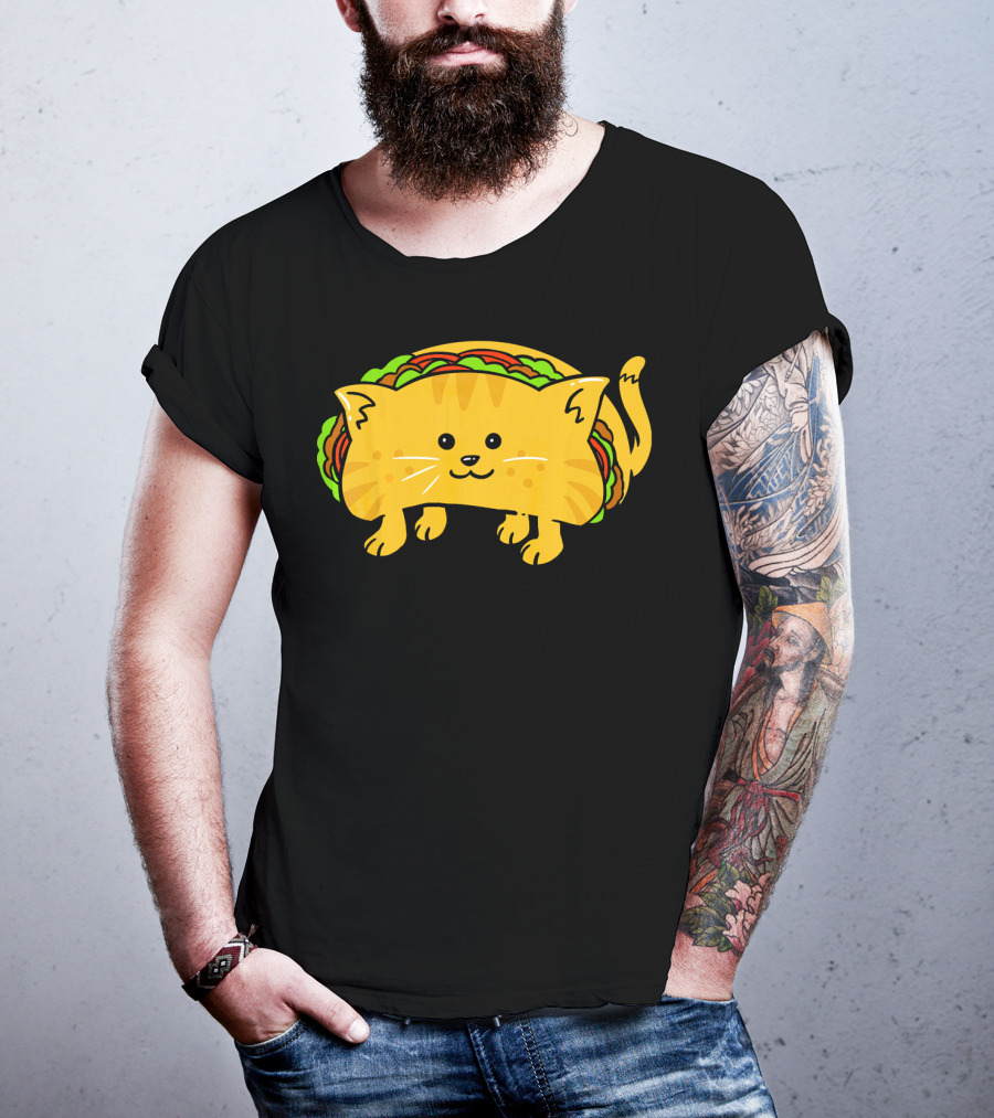 Cat Taco Roll Cute Animal Mashup T-Shirt
