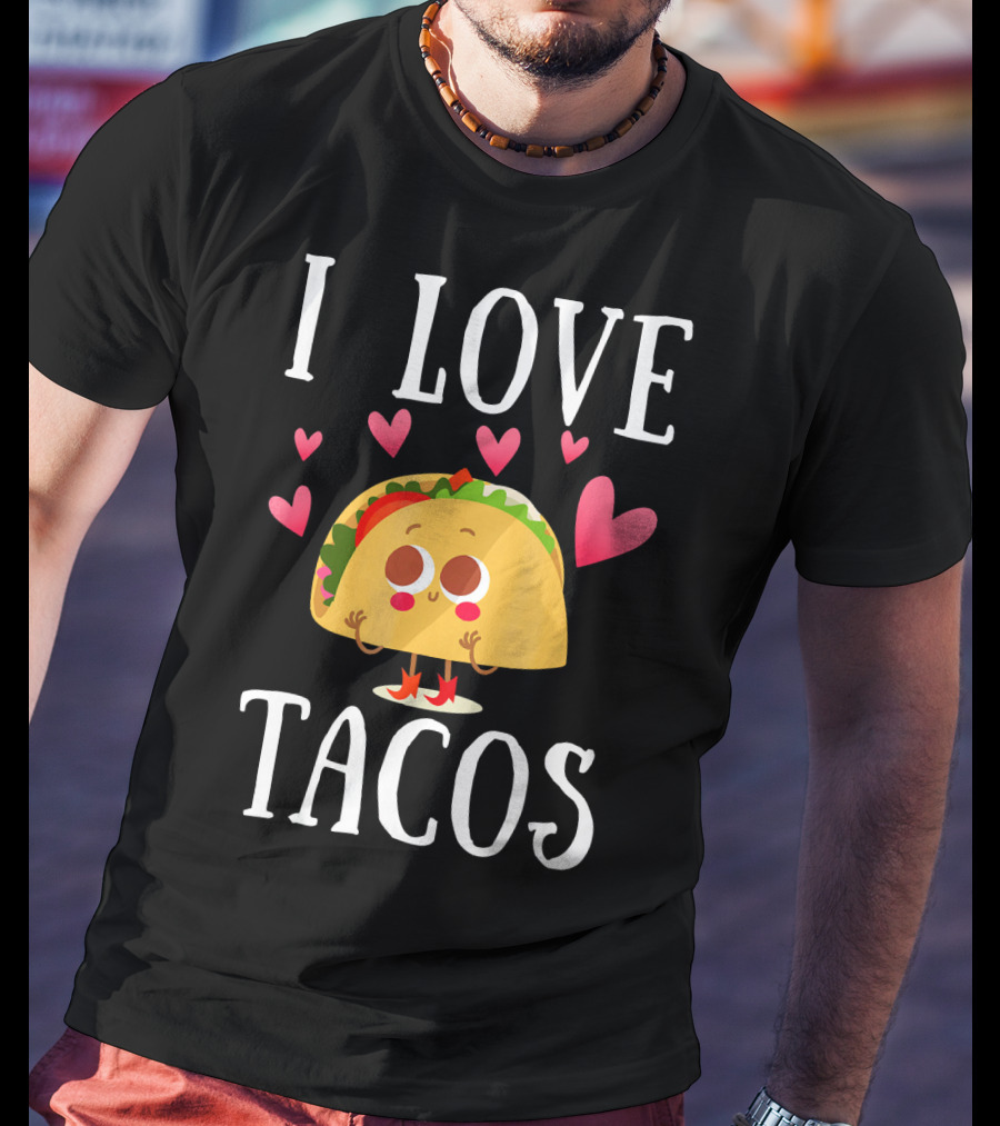 I Love Tacos Cute Heart Taco Kawaii T-Shirt