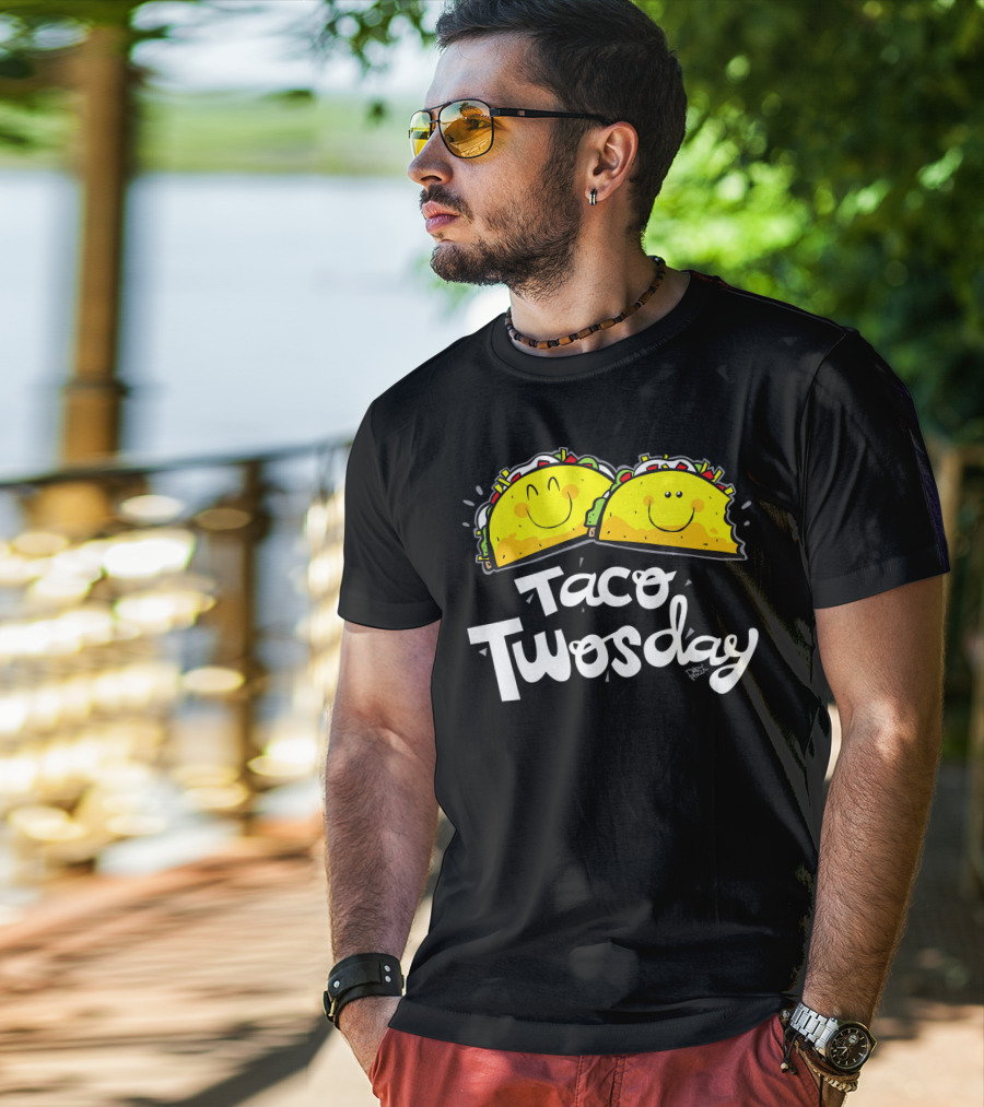 Taco Twosday Smiling Tacos Fun T-Shirt