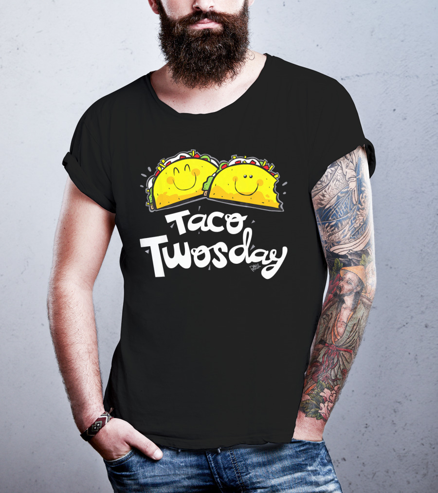 Taco Twosday Smiling Tacos Fun T-Shirt