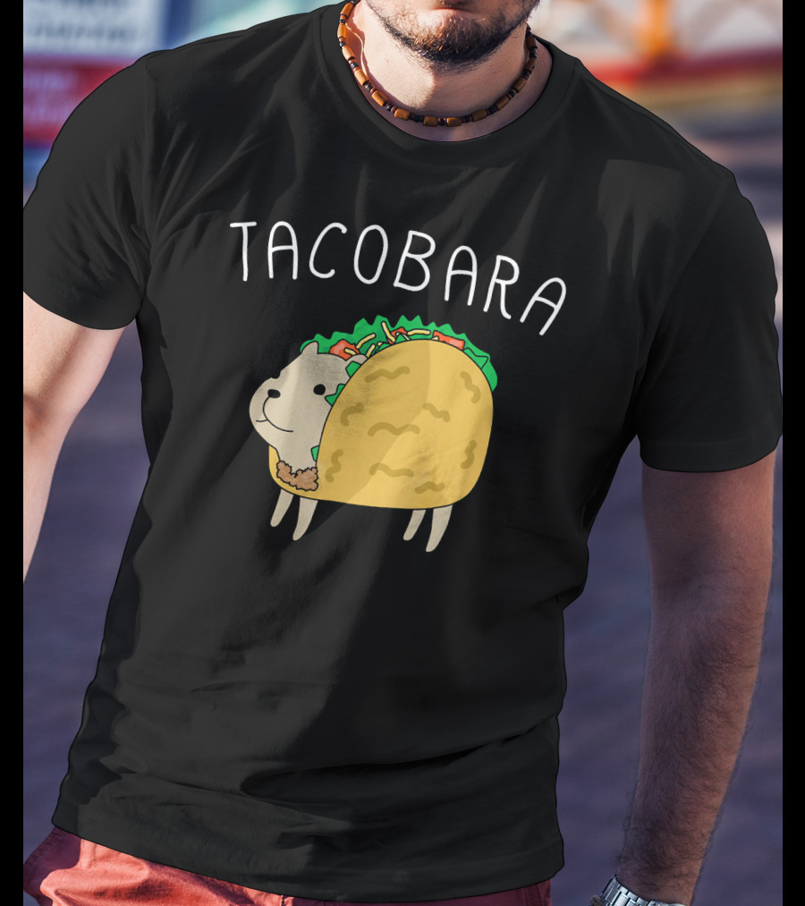 Tacobara Taco Capybara With Taco Shell Lettuce And Cheese T-Shirt