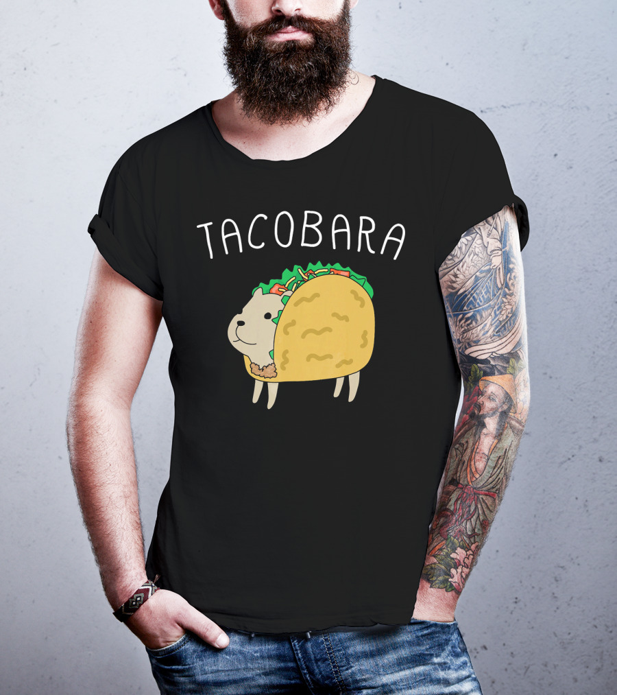 Tacobara Taco Capybara With Taco Shell Lettuce And Cheese T-Shirt