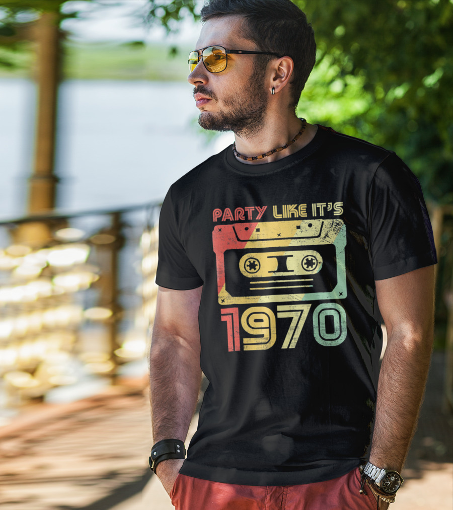 Party Like It's 1970 Retro 70s Cassette Tape T-Shirt