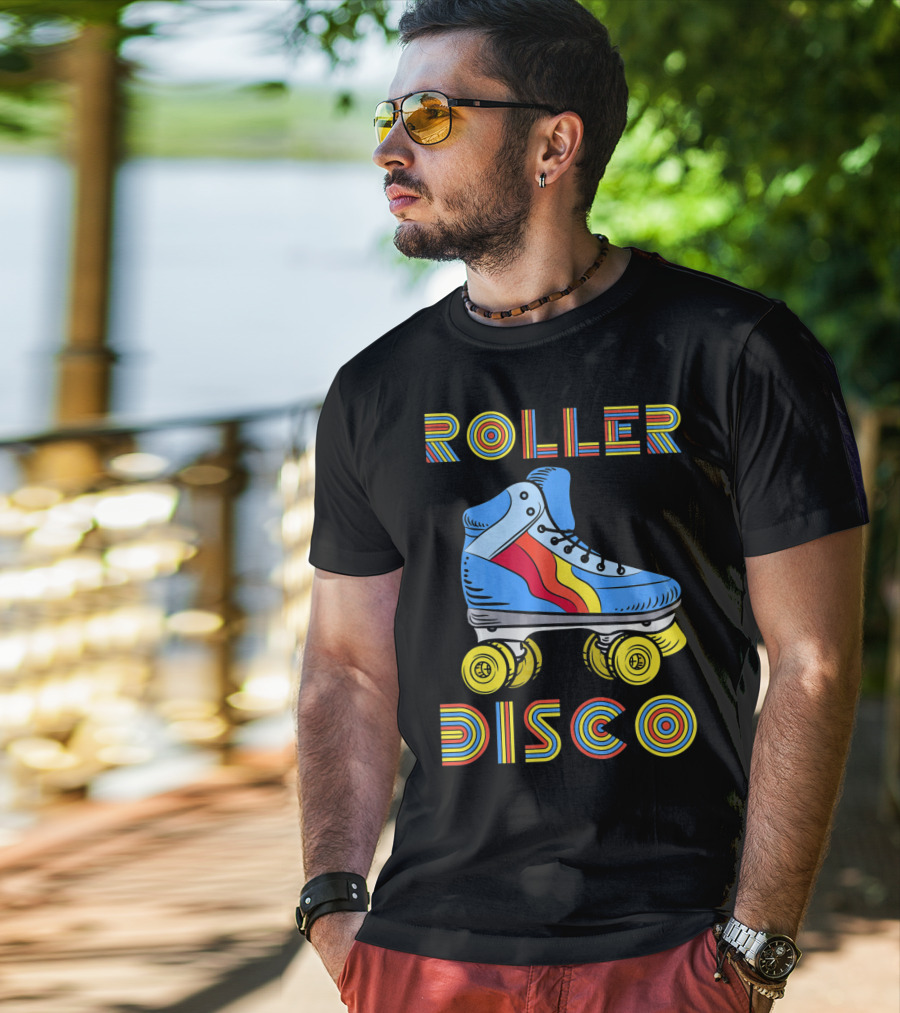 Retro 80s Roller Disco Skate Vibe T-Shirt