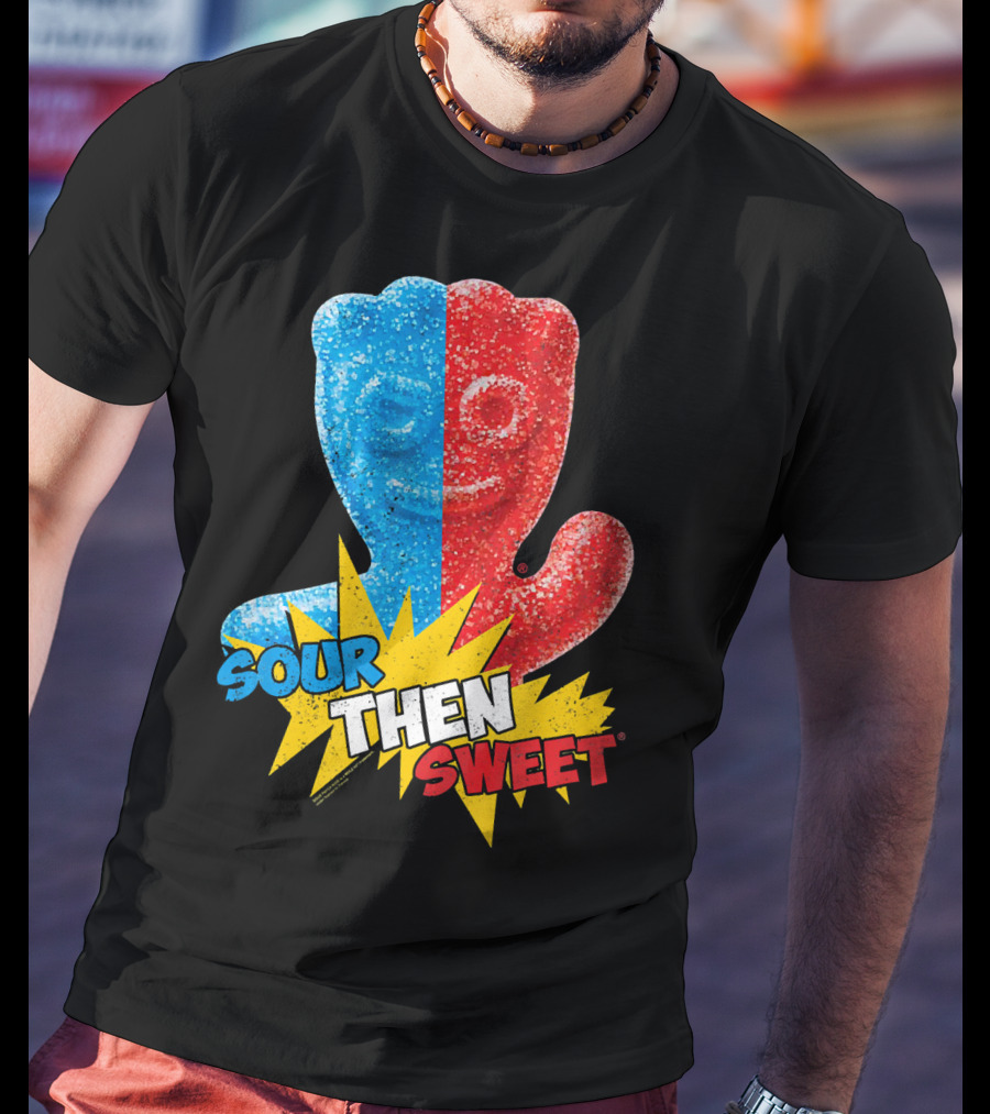Sour Patch Kids Sour Then Sweet Candy Blue Red Explosion T-Shirt