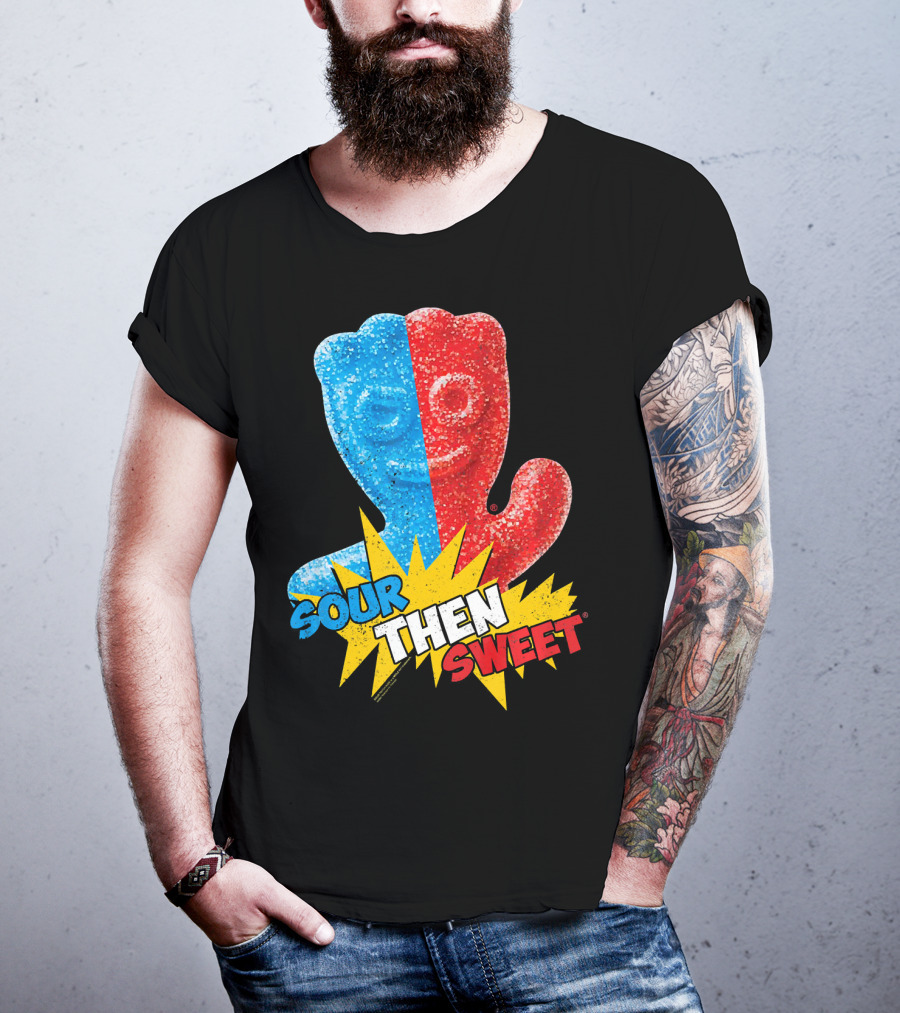 Sour Patch Kids Sour Then Sweet Candy Blue Red Explosion T-Shirt