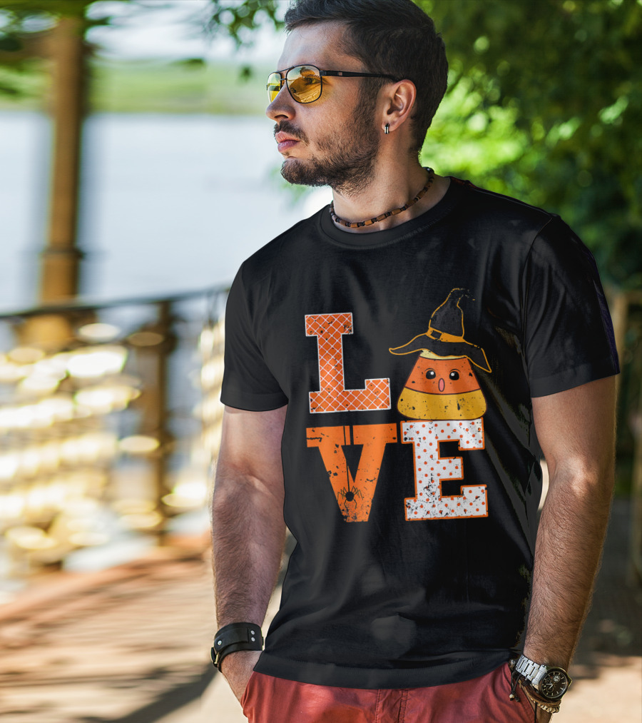 Love Candy Corn Cute Halloween Hat T-Shirt