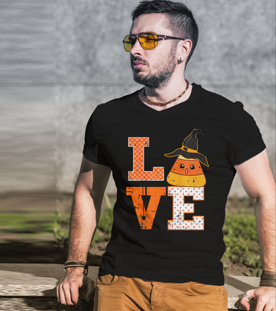 Love Candy Corn Cute Halloween Hat T-Shirt
