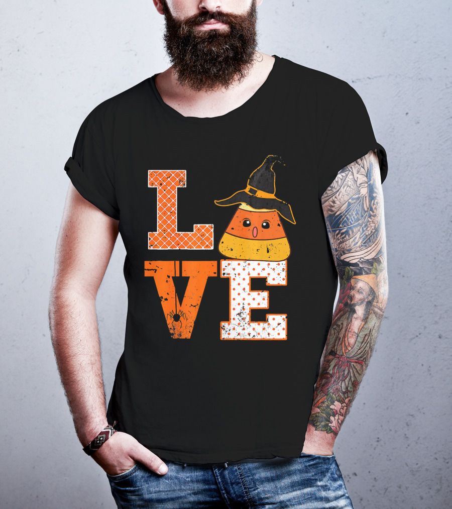 Love Candy Corn Cute Halloween Hat T-Shirt
