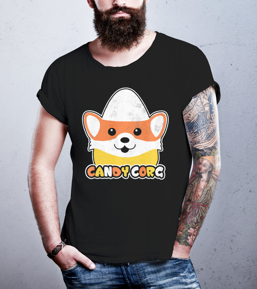 Candy Corn Corgi Halloween Dog Candy Corgi T-Shirt