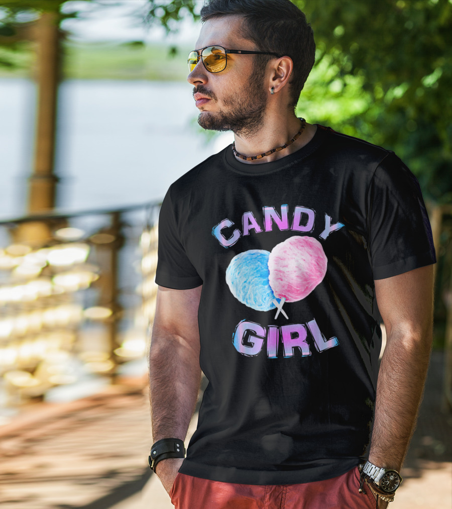 Candy Girl Cotton Candy Fun Girls Juniors T-Shirt