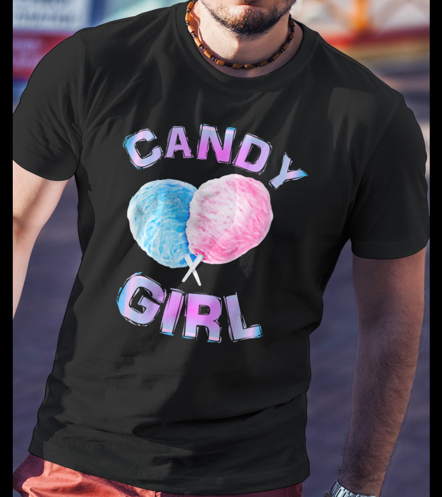 Candy Girl Cotton Candy Fun Girls Juniors T-Shirt