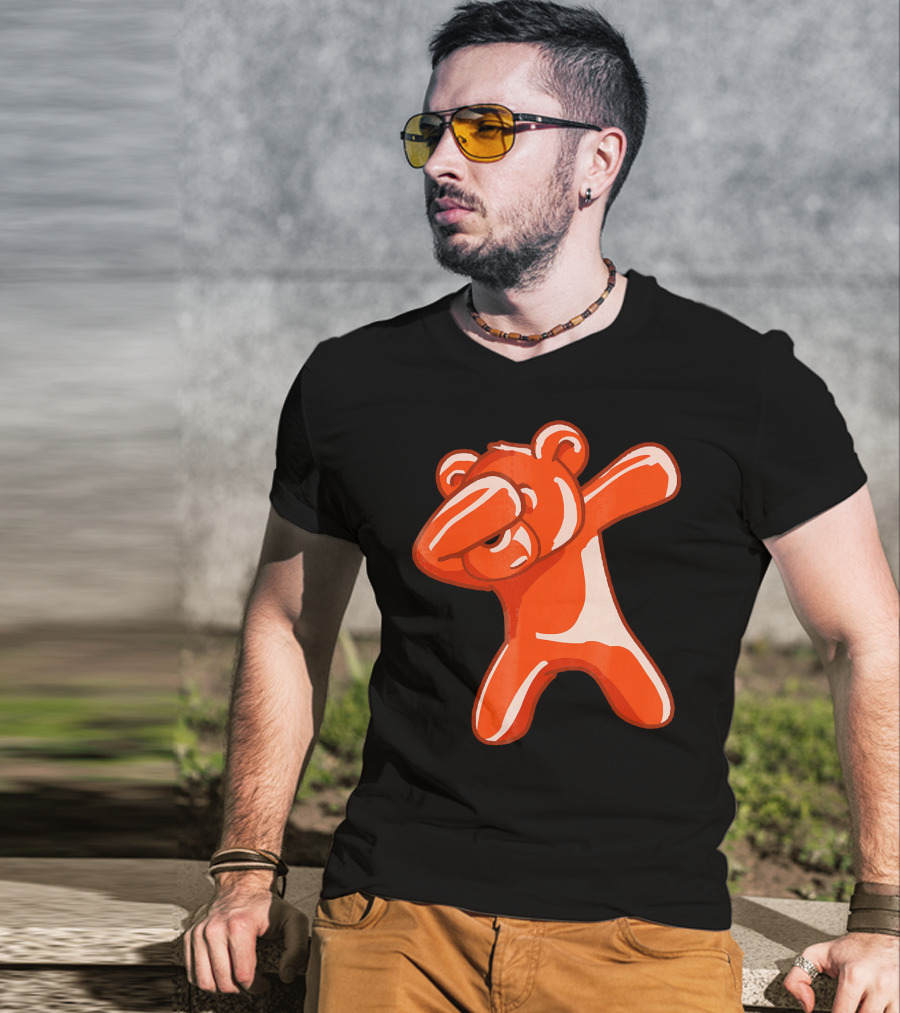 Dabbing Bear Gummy Candy Dance Dab Pose T-Shirt