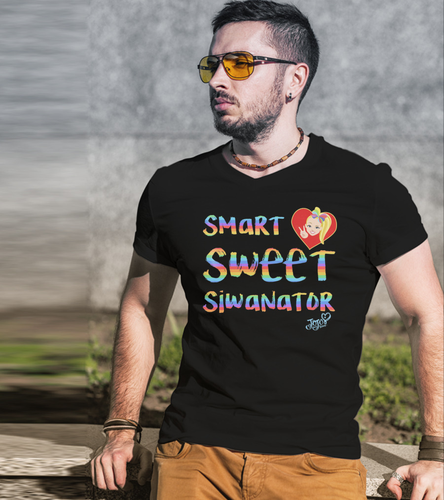 JoJo Siwa Heart Smart Sweet Siwanator Rainbow T-Shirt