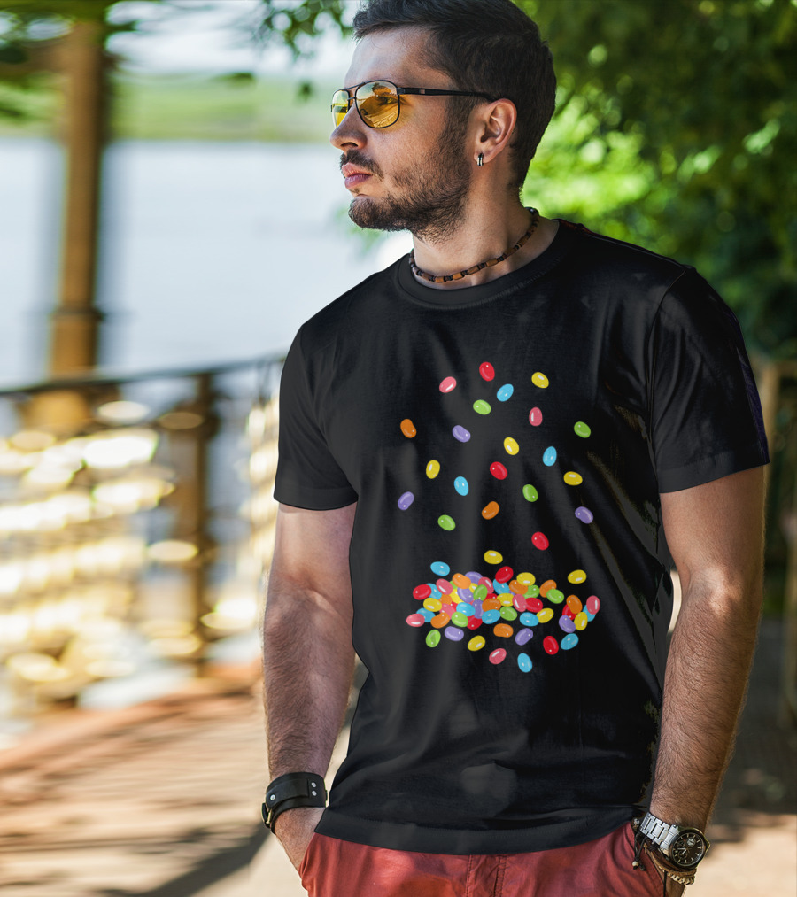 Colorful Cute Jelly Beans Candy Lover Easter Delight T-Shirt