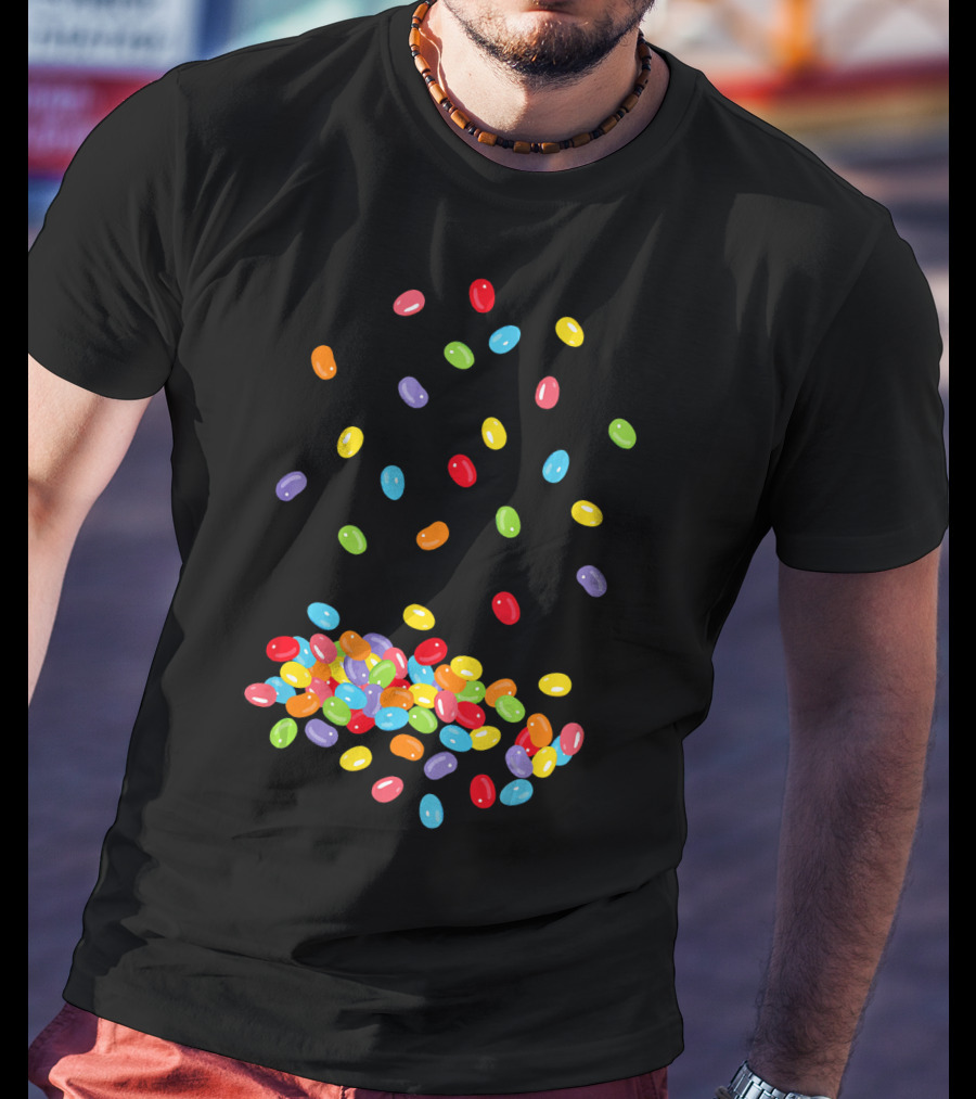 Colorful Cute Jelly Beans Candy Lover Easter Delight T-Shirt