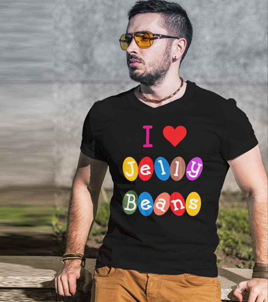 I Love Jelly Beans Heart Sweets Candy T-Shirt