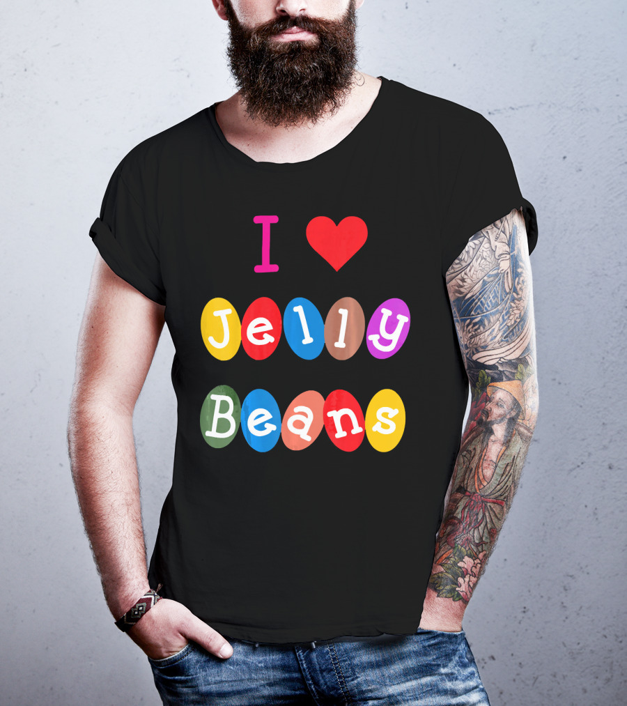 I Love Jelly Beans Heart Sweets Candy T-Shirt
