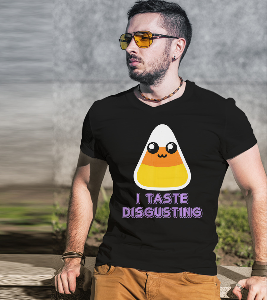 I Taste Disgusting Cute Candy Corn With Kawaii Eyes And Smile T-Shirt