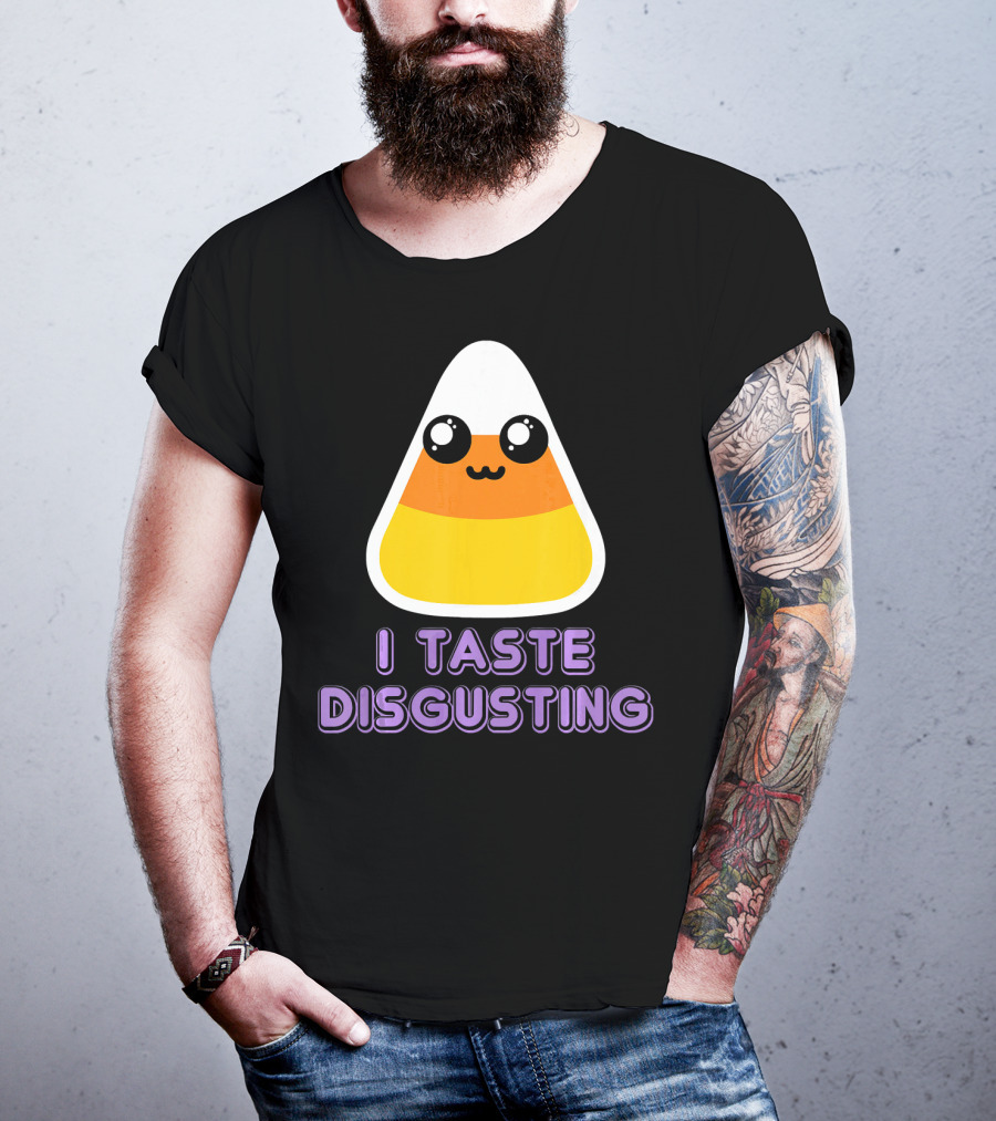 I Taste Disgusting Cute Candy Corn With Kawaii Eyes And Smile T-Shirt