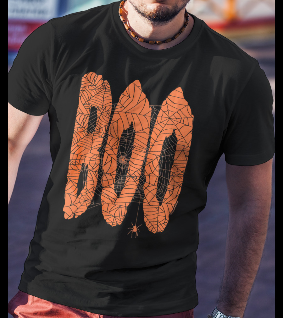 Boo Spider Web Halloween Fun Spooky T-Shirt