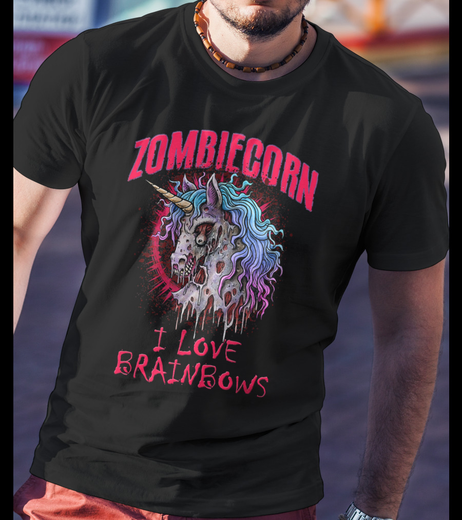 Zombiecorn I Love Brainbows T-Shirt