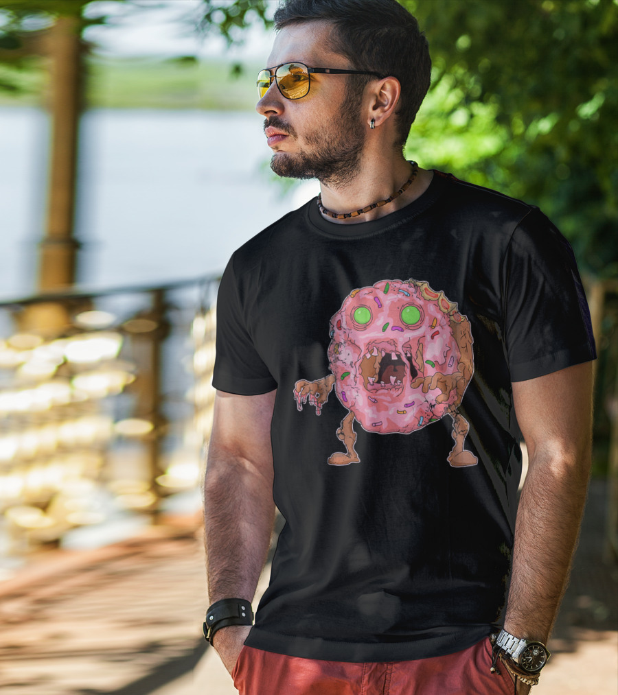 Halloween Zombie Donut Funny Zombies Hum Sprinkles Monster T-Shirt