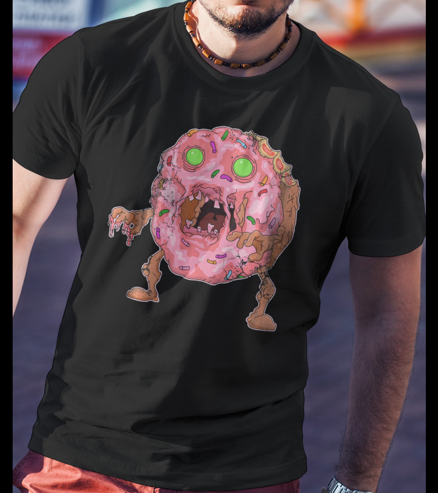 Halloween Zombie Donut Funny Zombies Hum Sprinkles Monster T-Shirt