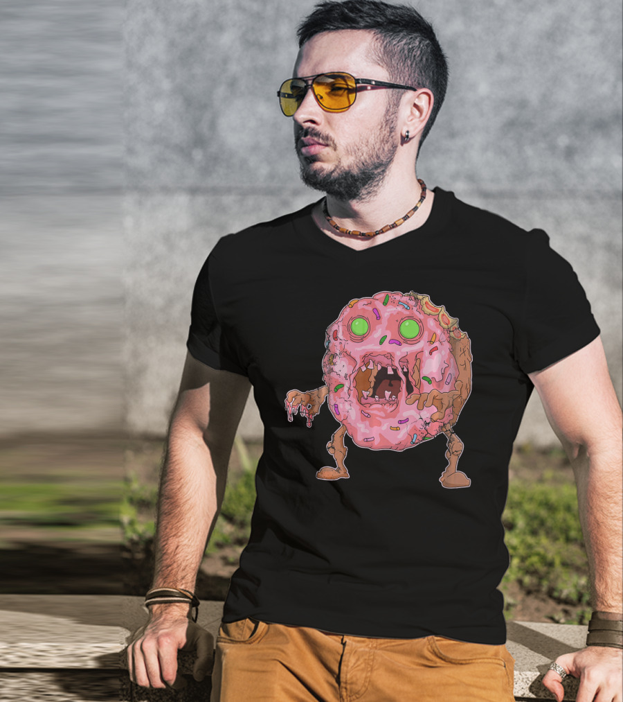 Halloween Zombie Donut Funny Zombies Hum Sprinkles Monster T-Shirt