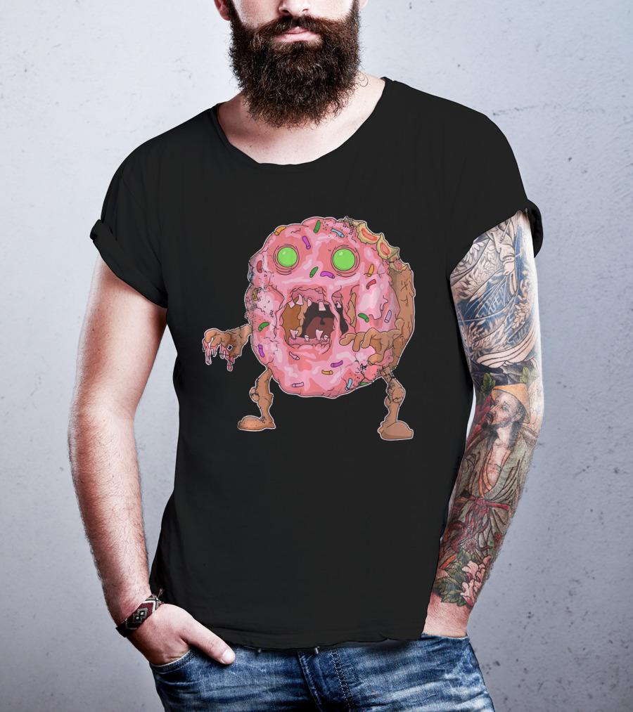 Halloween Zombie Donut Funny Zombies Hum Sprinkles Monster T-Shirt